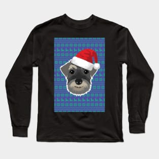 Karl the Christmas Schnauzer Long Sleeve T-Shirt